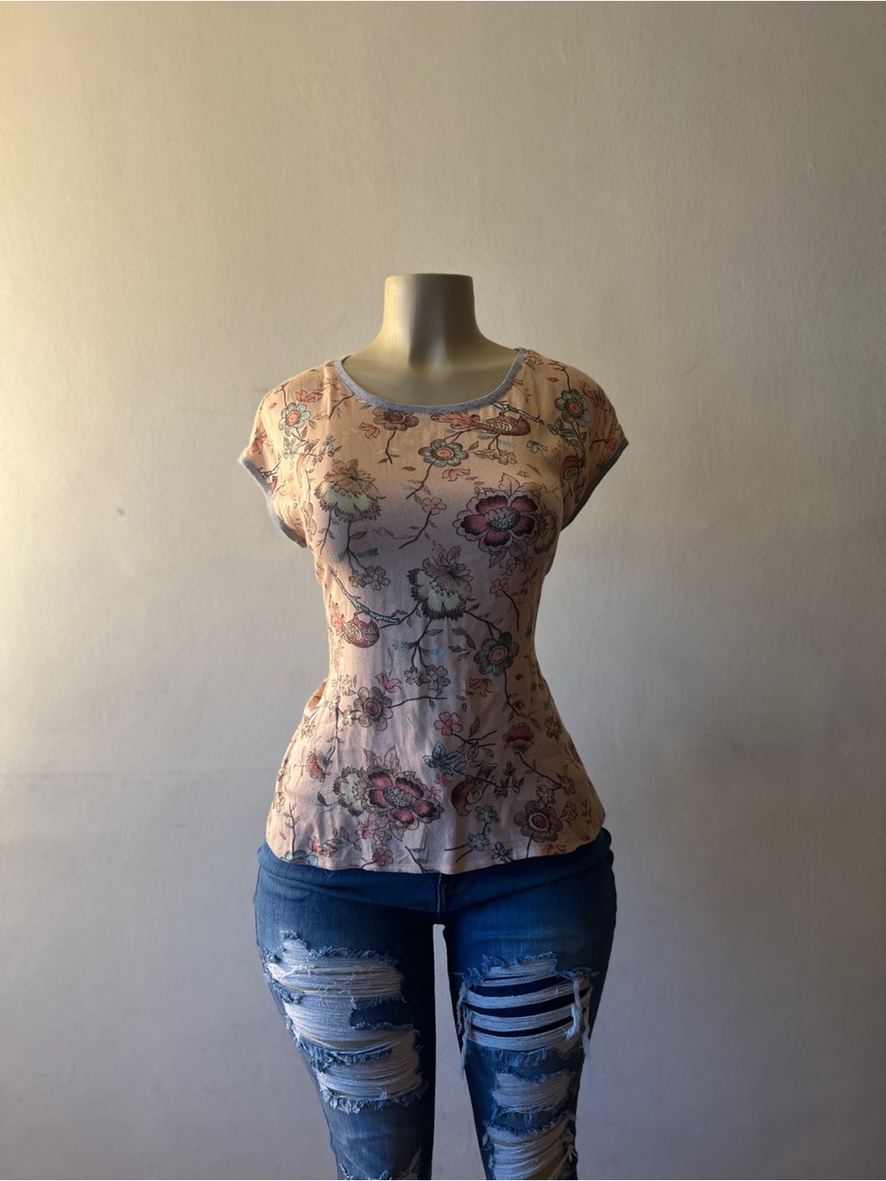 Beautiful Flower & Birds Blouse
